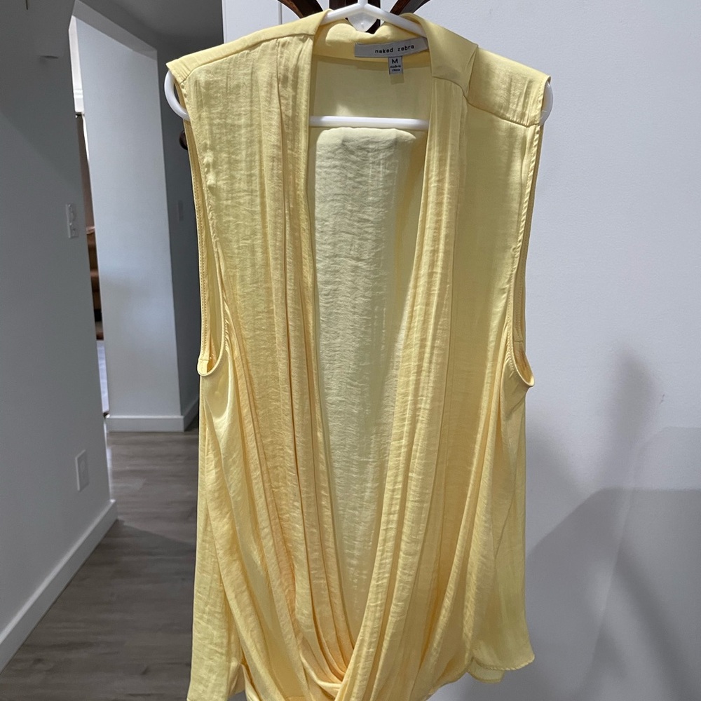 Naked Zebra Yellow Sleeveless Blouse